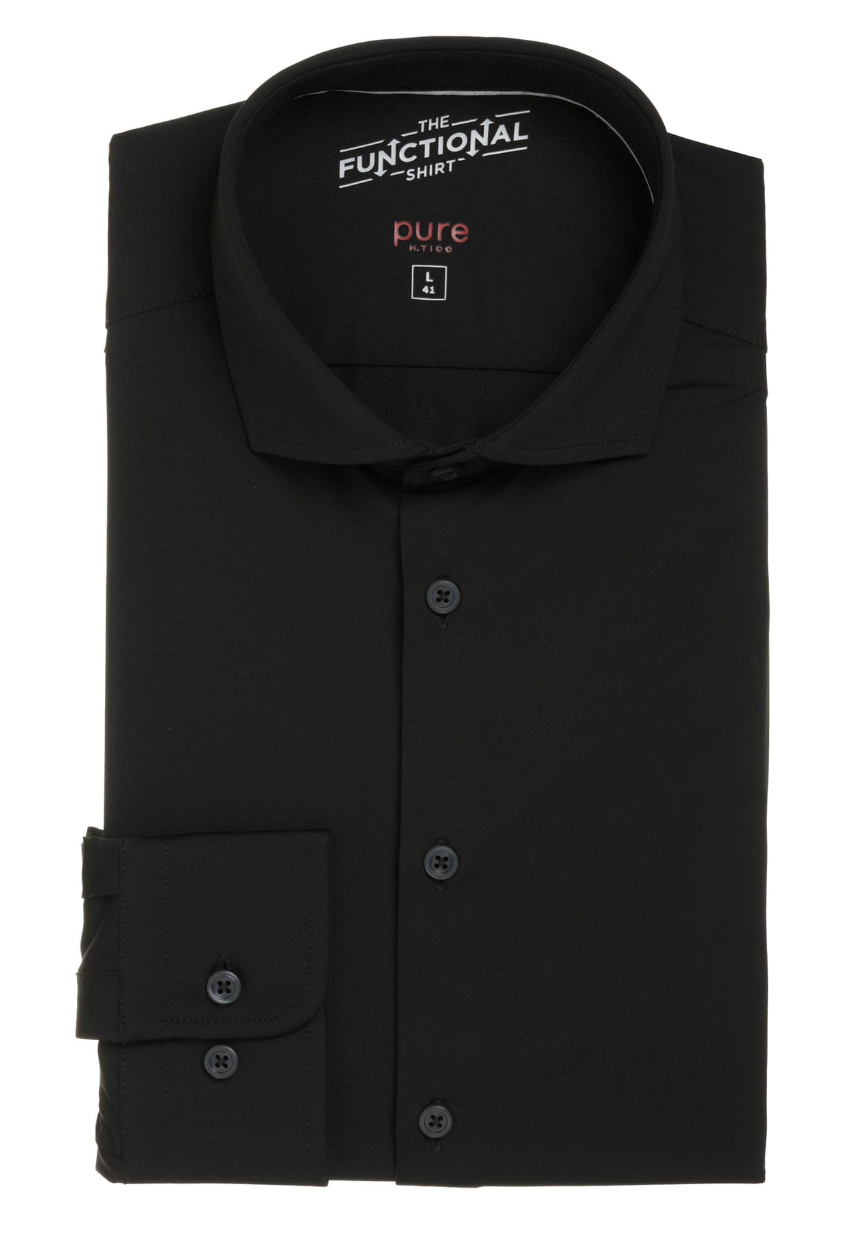 Pure Functional skjorte (ensfarvet sort) - Billede 3