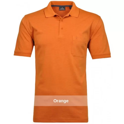 Kortærmet polo fra Ragman i farven orange