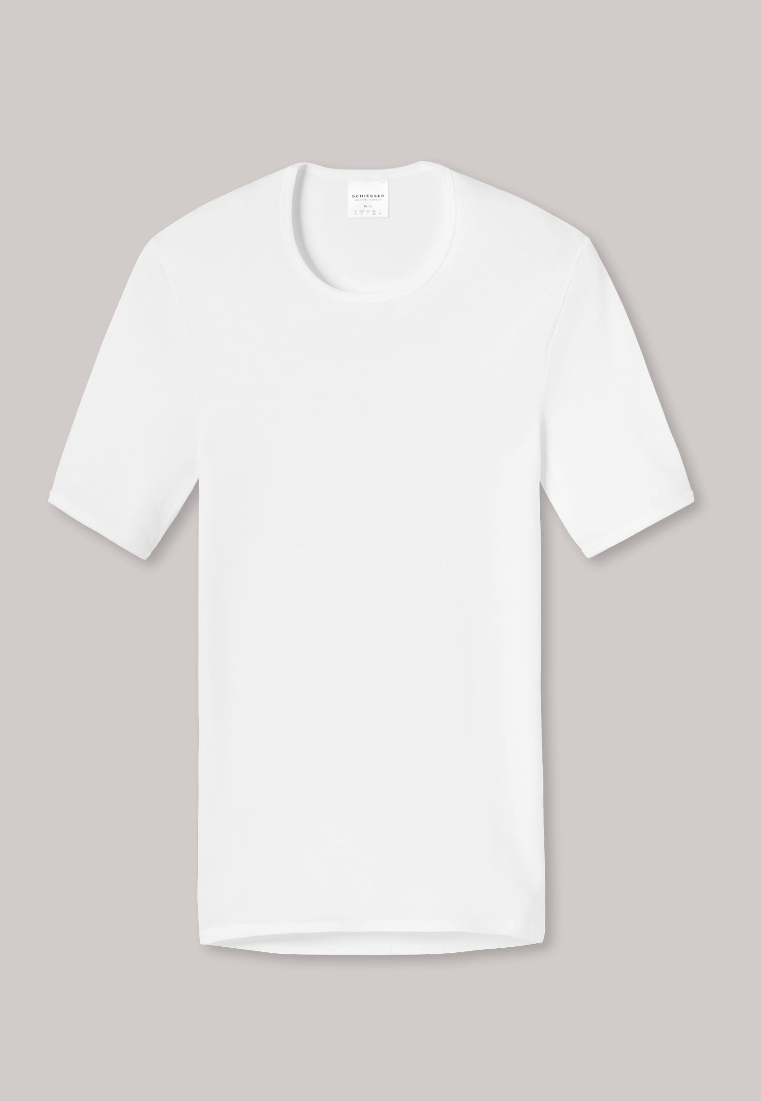 SCHIESSER FINE RIB T-SHIRT - Hvid - Billede 4