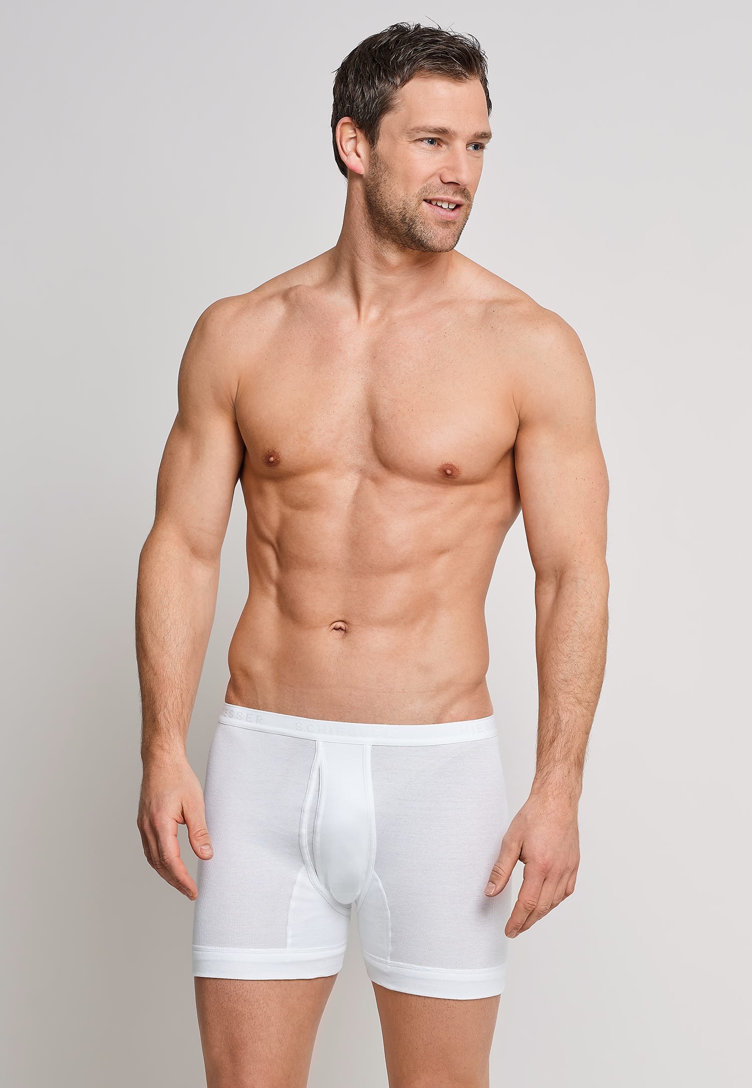 SCHIESSER FINE RIB TIGHTS - Hvid