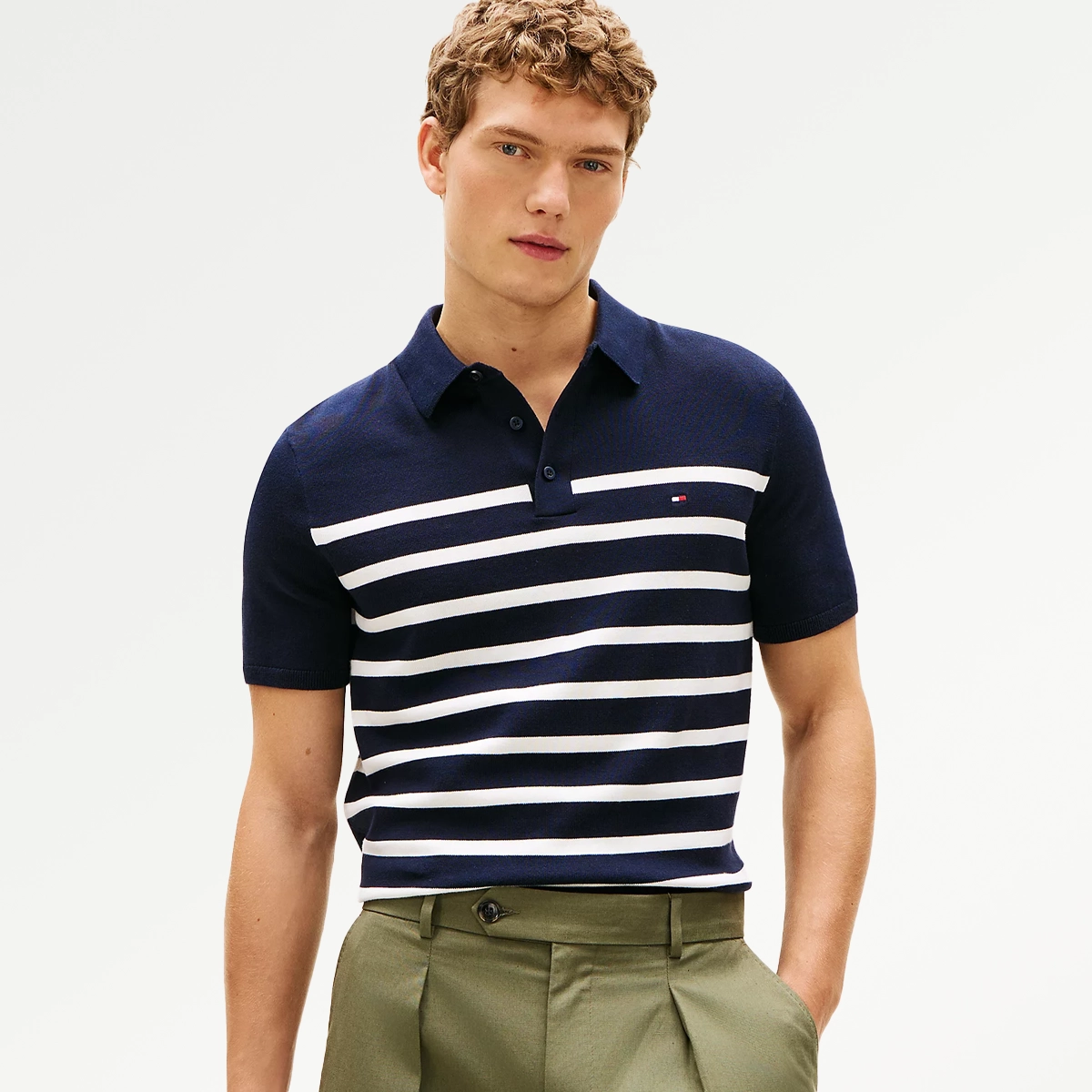 Tommy Hilfiger Stribet Strik Polo