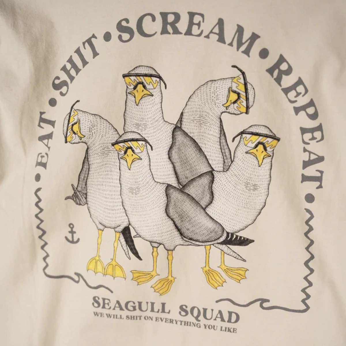 Seagull Squad Back T-shirt (rygprint) - Billede 4