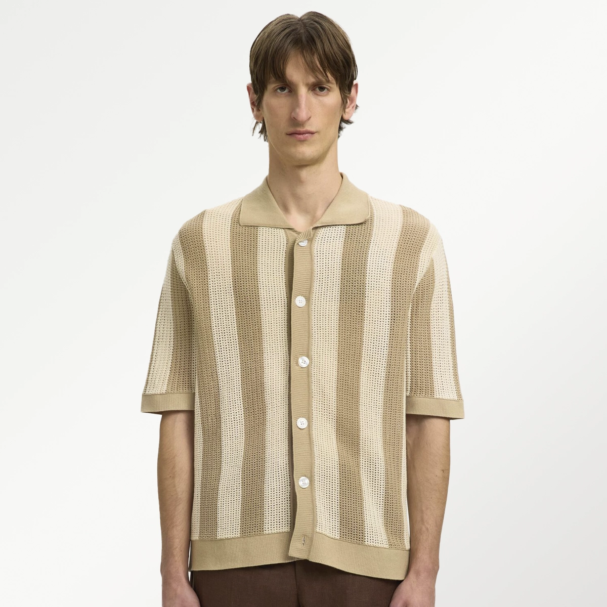 Selected Strik polo skjorte