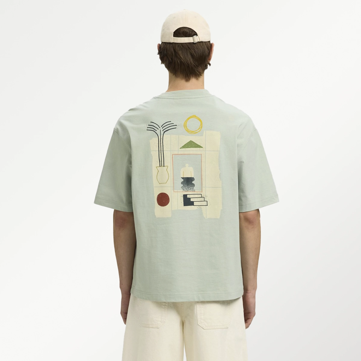 Selected T-shirt m. rygprint - relaxed fit (flere farver)
