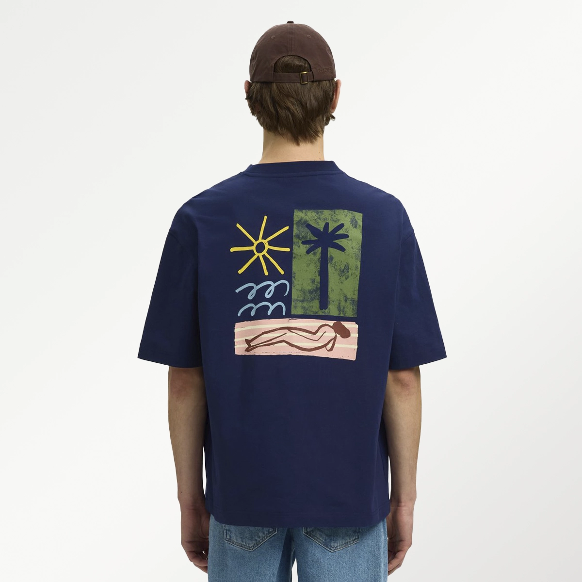 Selected T-shirt m. rygprint - relaxed fit (flere farver) - Billede 3