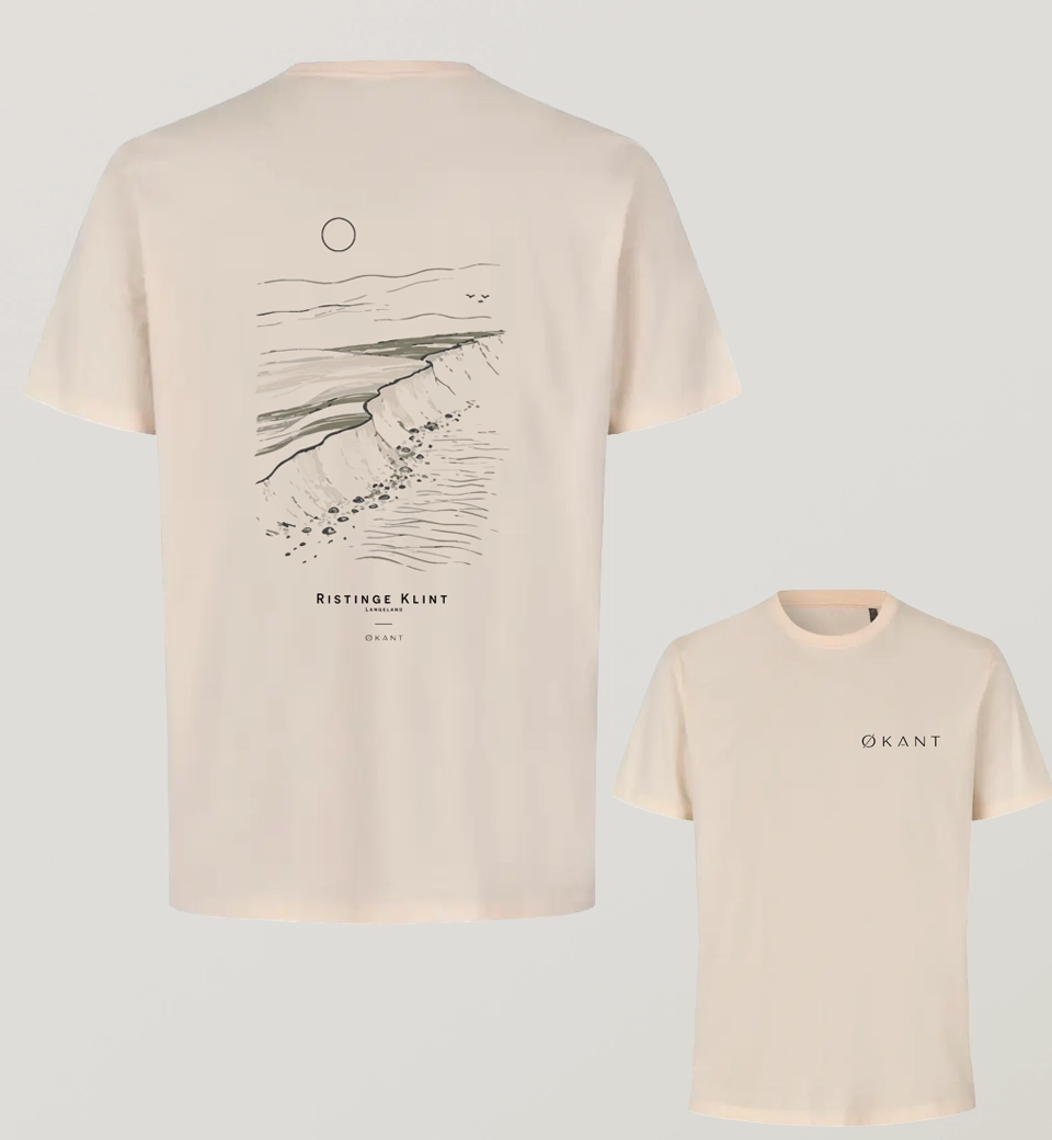ØKANT Ristinge Klint T-shirt m. rygprint