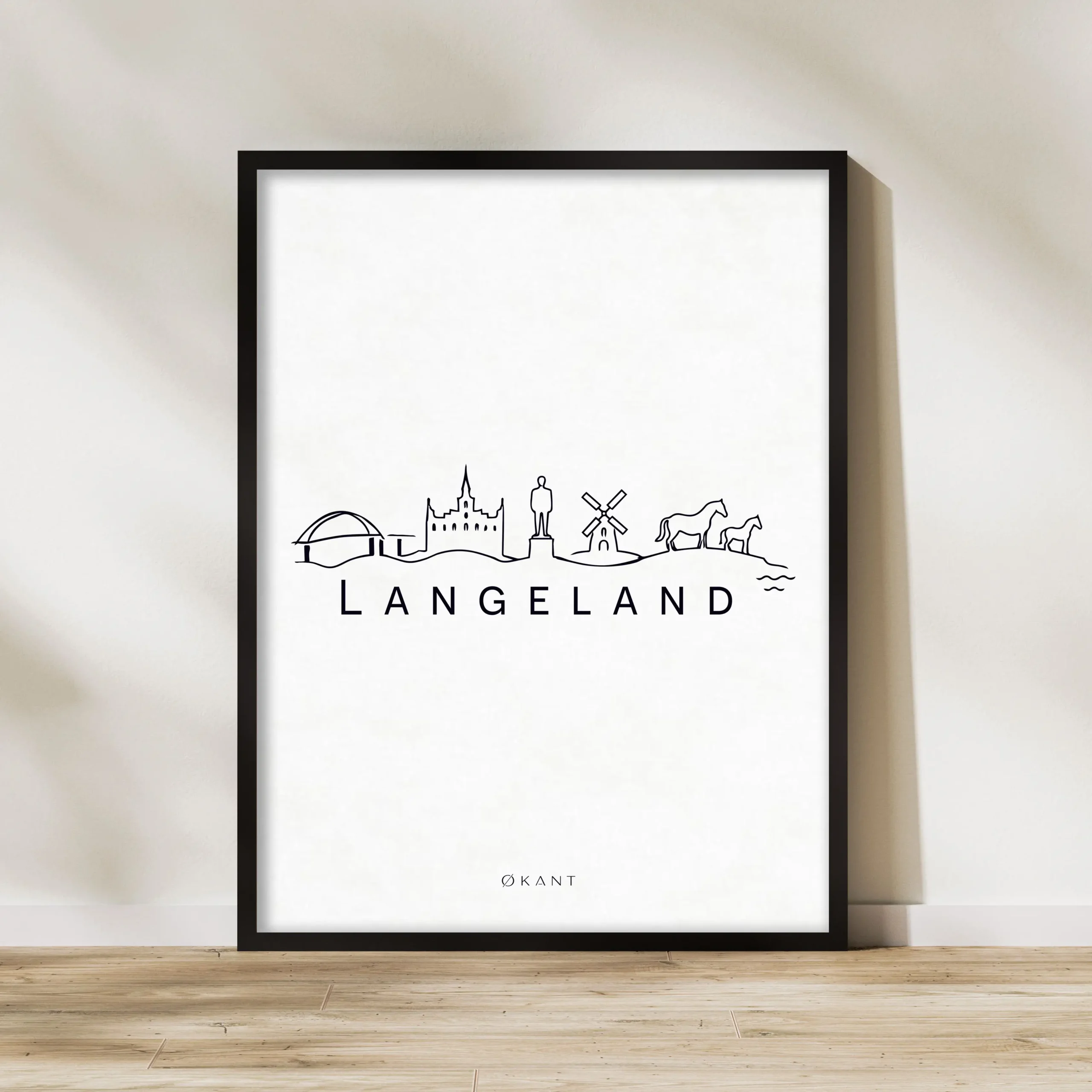 ØKANT Langeland Skyline A3 Plakat