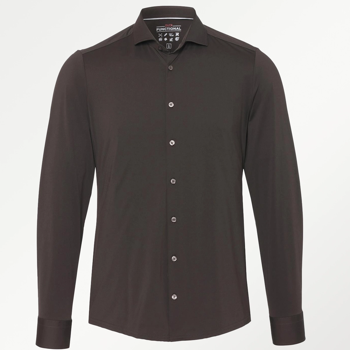 Pure Functional skjorte (mørk brun)