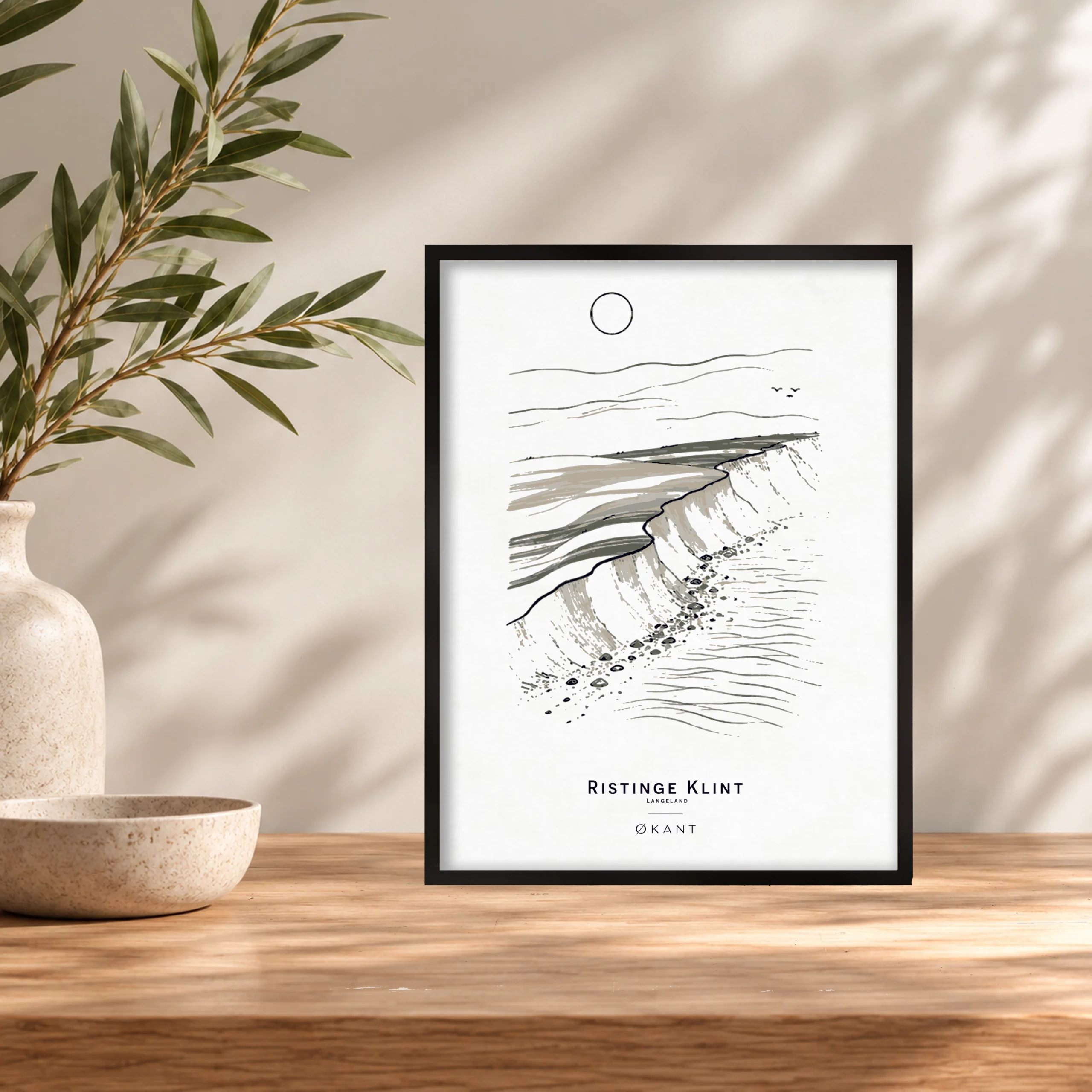 ØKANT Ristinge Klint A5 plakat