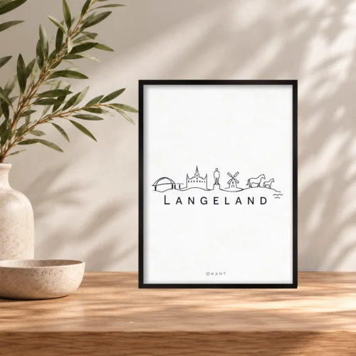 ØKANT Langeland Skyline A5 plakat