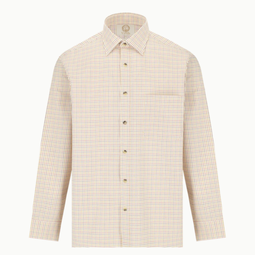Viyella Mini Tattersall Skjorte i Karrygul Tern – front